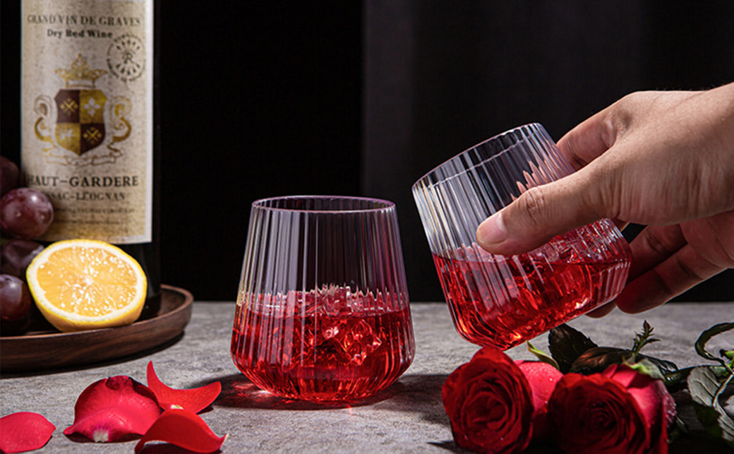 Plastic Origami Style Ridged Drinking Tumbler